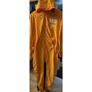 Tipsy Elves Taco Bell Mild Sauce Jumpsuit Zipper Orange Flame Adult M NEW